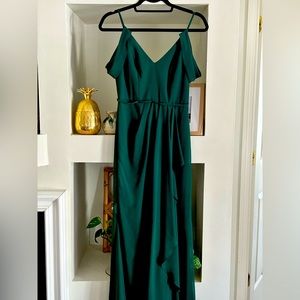 Dark green bridesmaid dress. Size 0